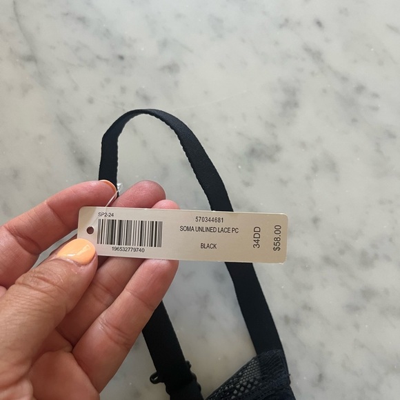 NWT SOMA Unlined Lace Perfect Coverage Bra - Size 34DD - Picture 4 of 5